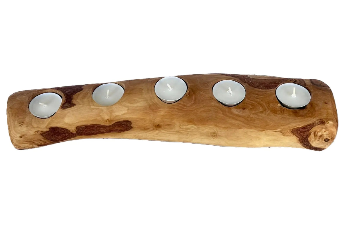 Olive Wood Candle Holder - what is in the box