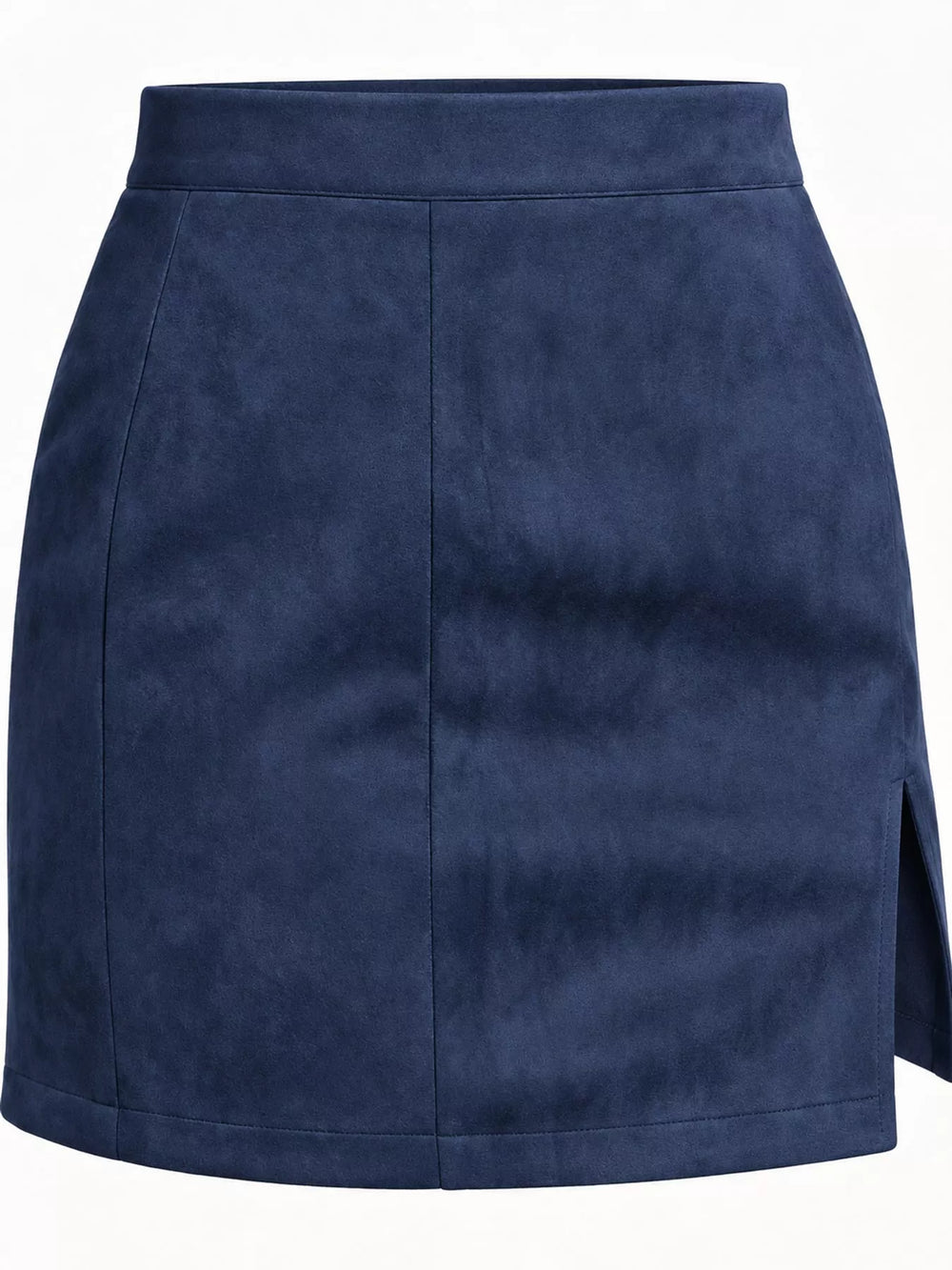 High-Waisted Slit Mini Skirt