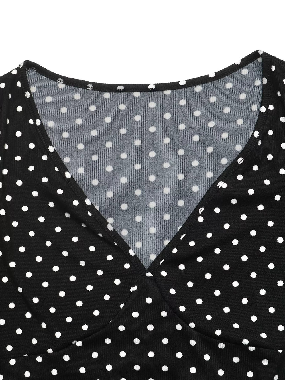 Polka Dot Ruffle Hem Mini Dress