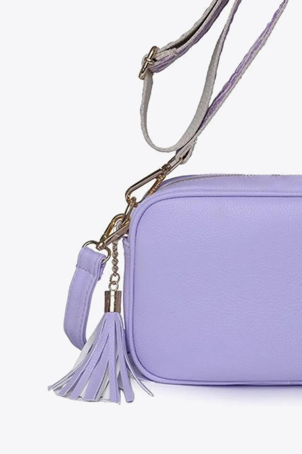 Tassel Faux Leather Crossbody Bag