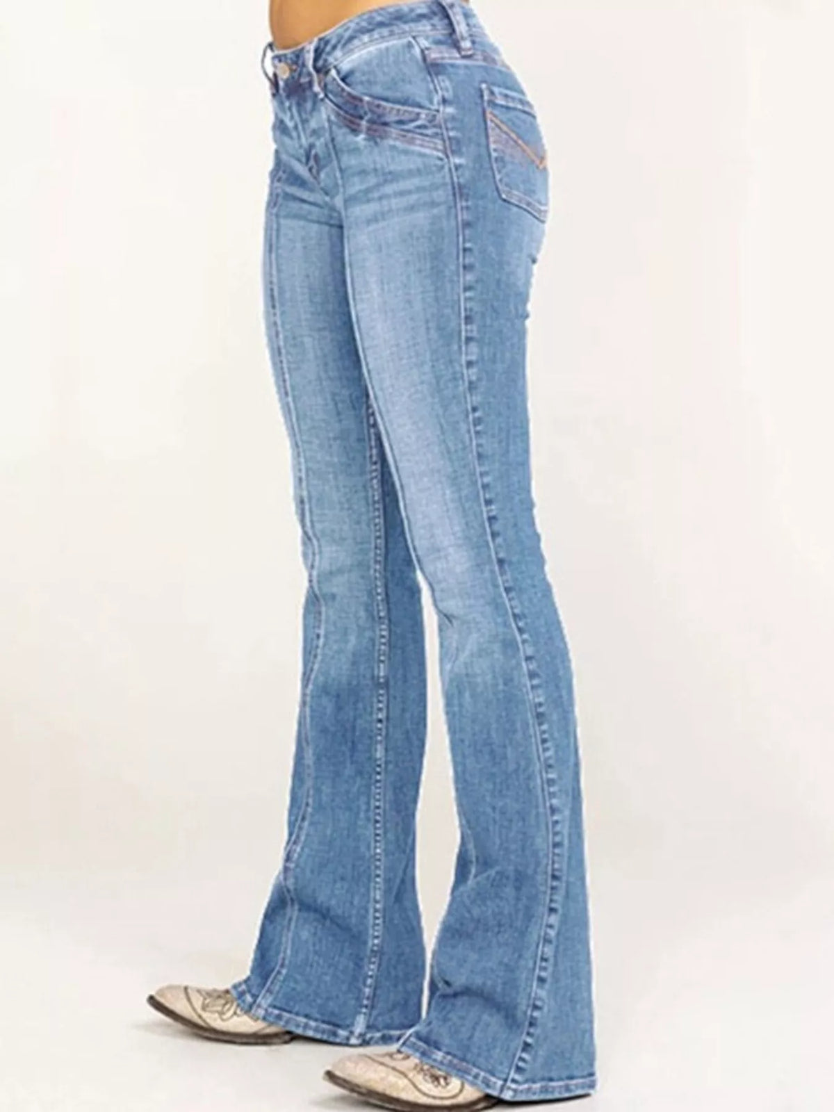 Mid-Rise Bootcut Jeans