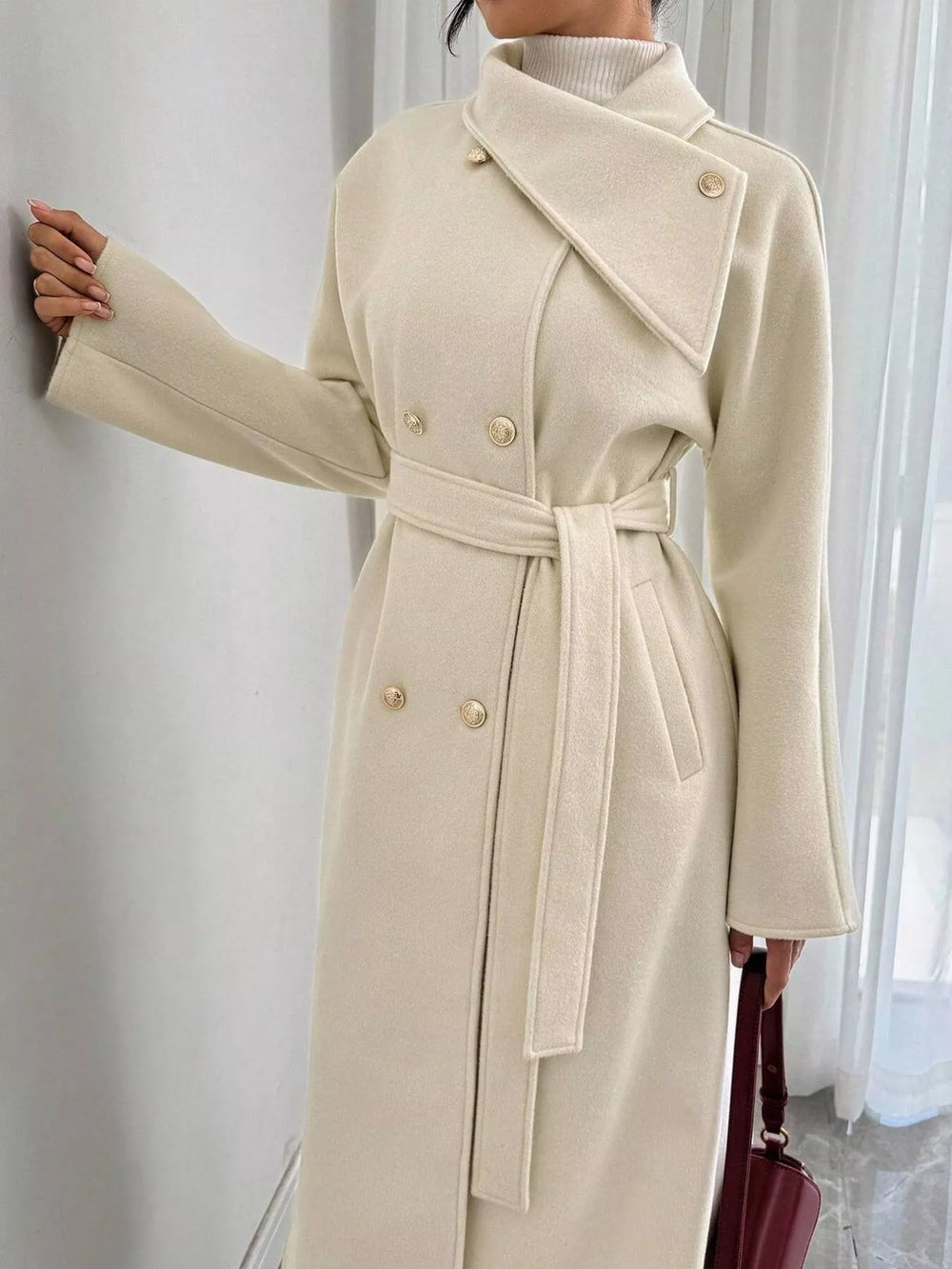 Double-Breasted Longline Coat