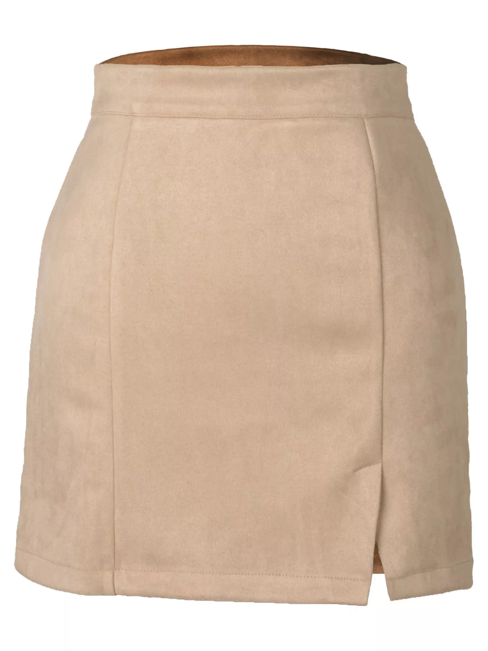 High-Waisted Slit Mini Skirt