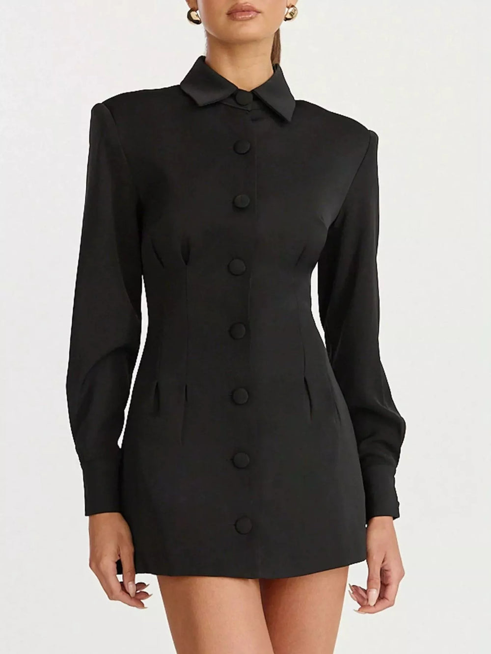 Corset Button-Down Blazer Dress