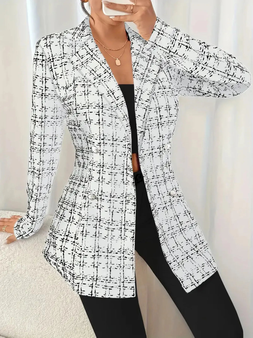 Tweed Double-Breasted Blazer