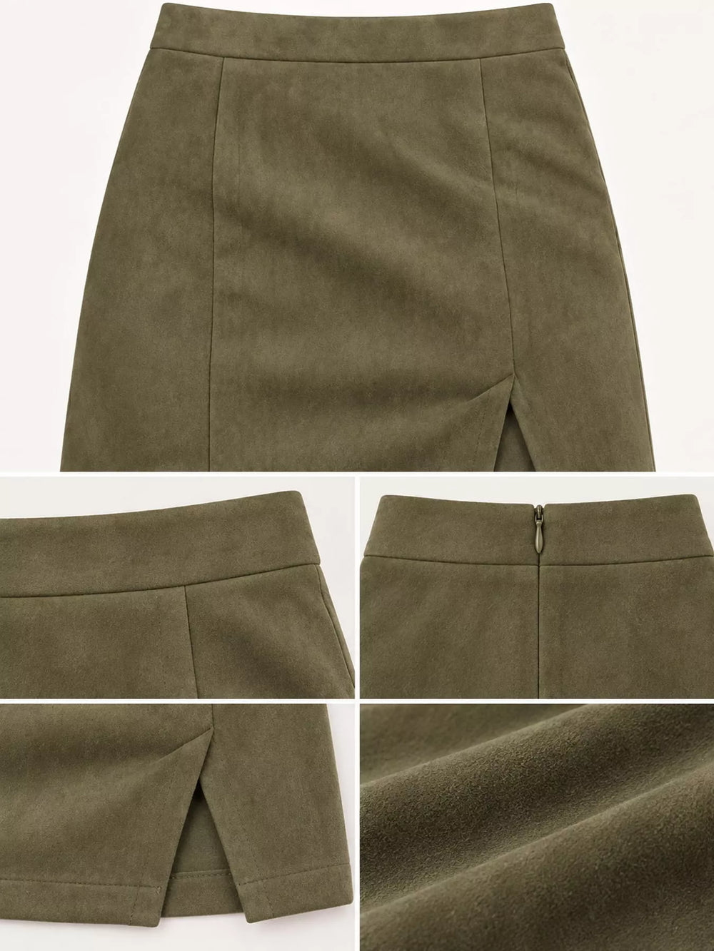 High-Waisted Slit Mini Skirt