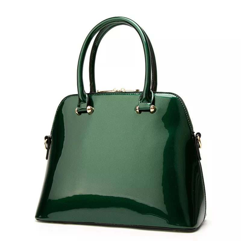 Patent Faux Leather Handbag