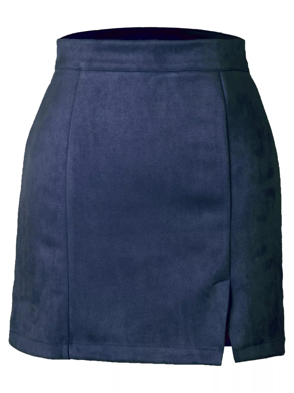 High-Waisted Slit Mini Skirt