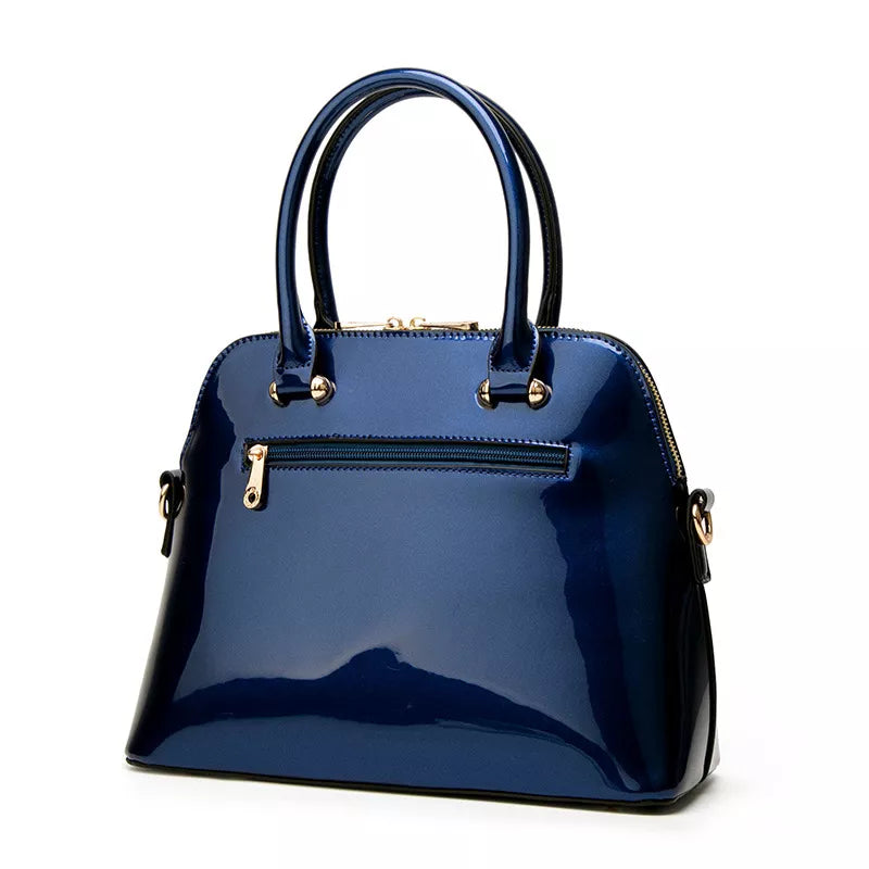 Patent Faux Leather Handbag