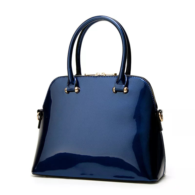 Patent Faux Leather Handbag