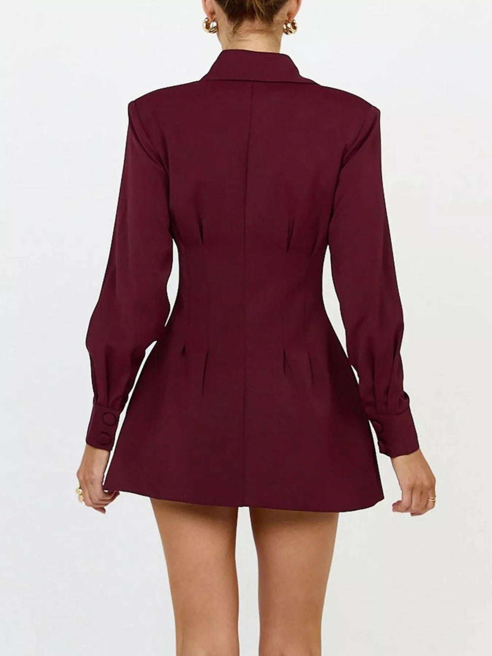 Corset Button-Down Blazer Dress