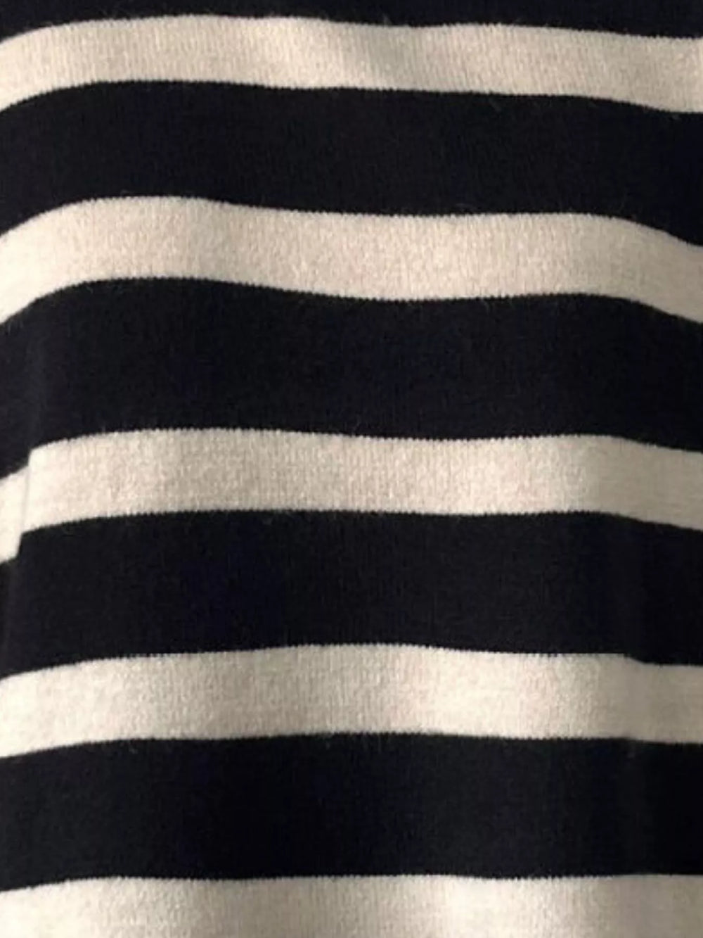 Side Slit Striped Oversized Knit Sweater