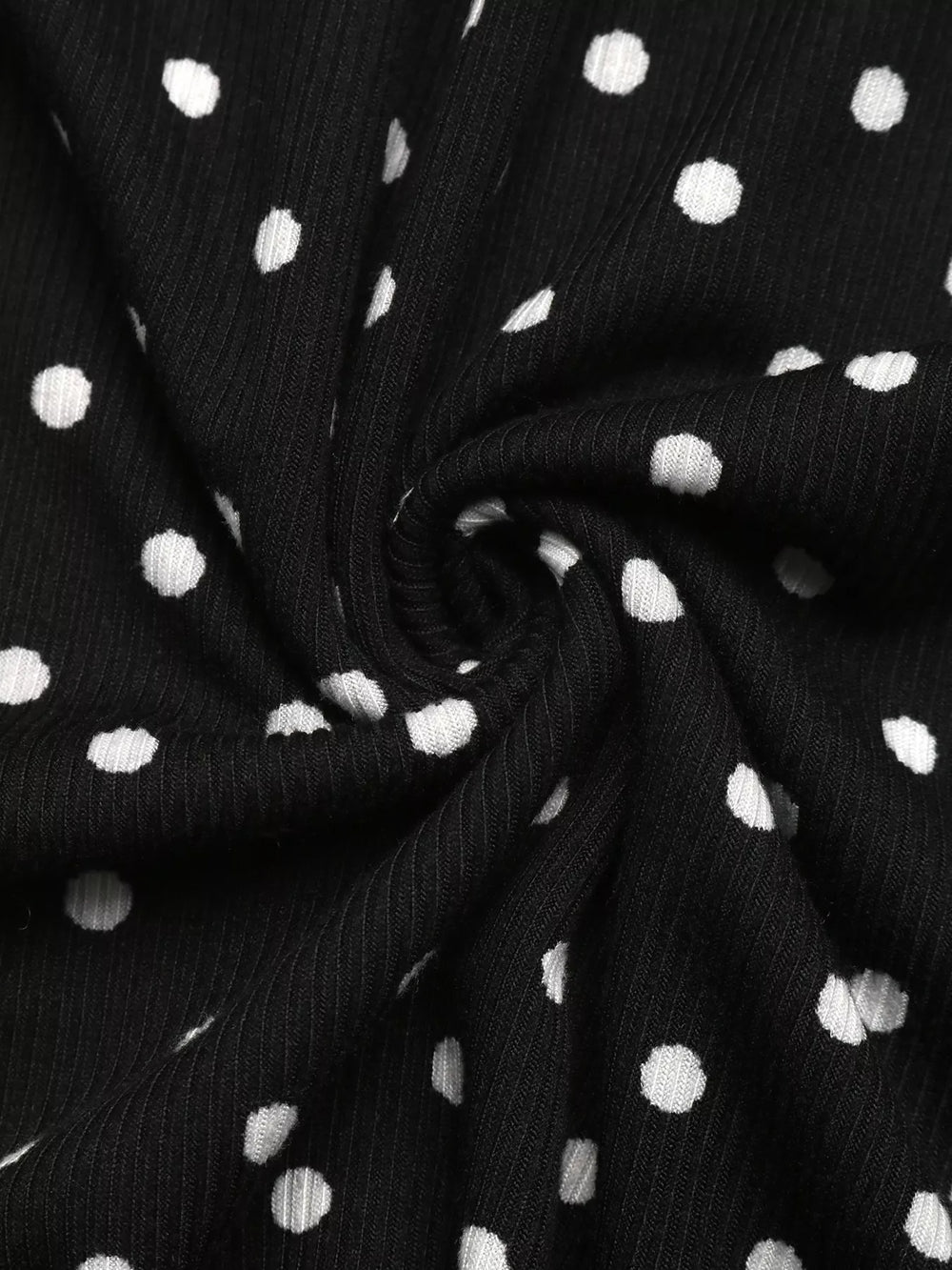 Polka Dot Ruffle Hem Mini Dress