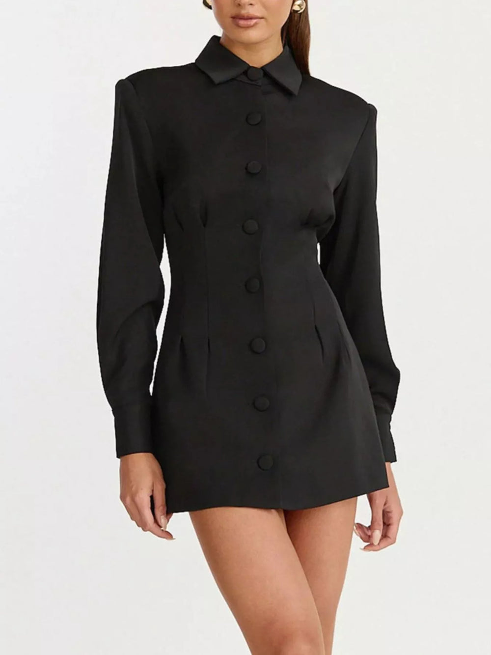 Corset Button-Down Blazer Dress