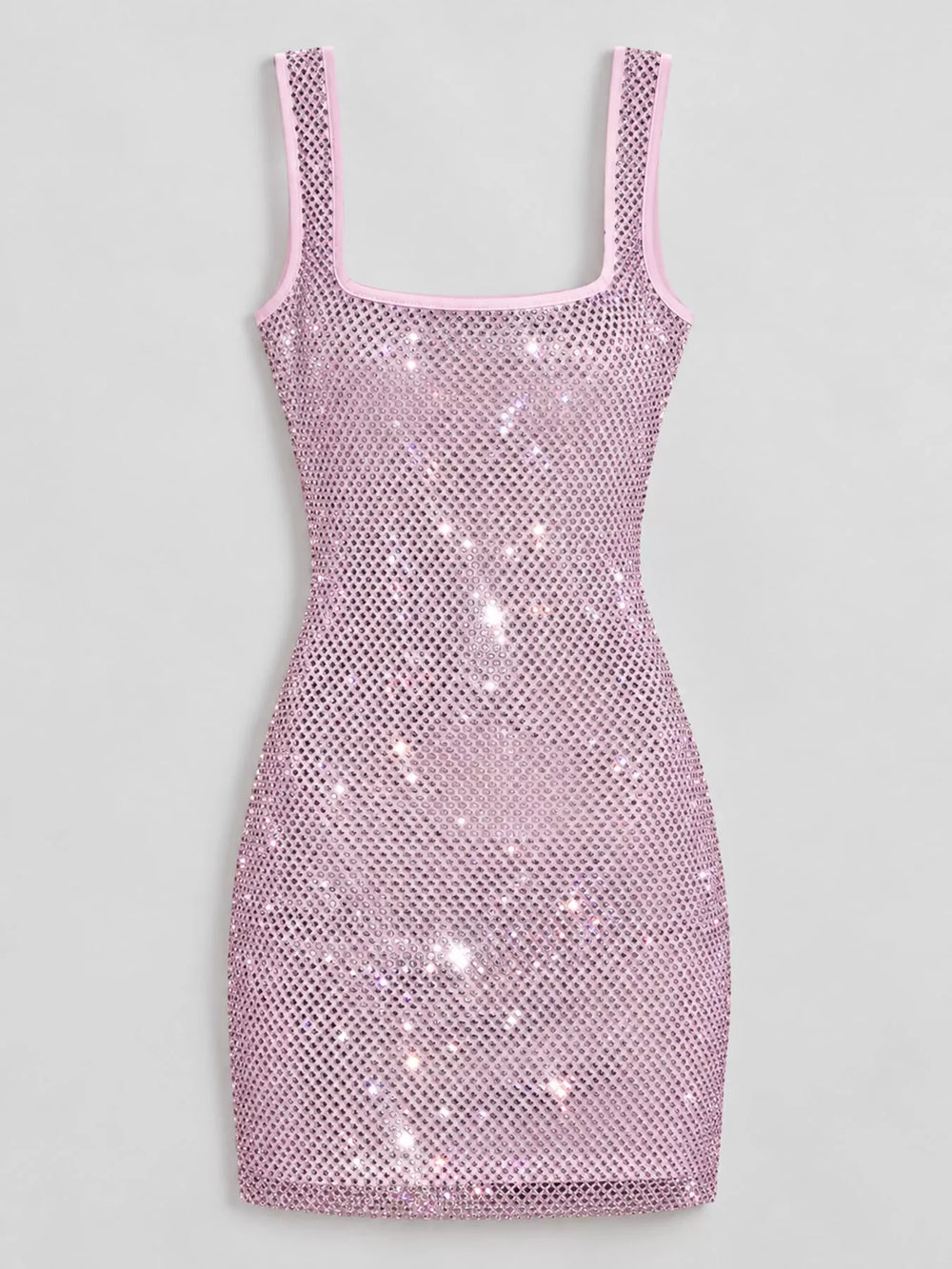 Backless Rhinestone Embellished Bodycon Mini Dress