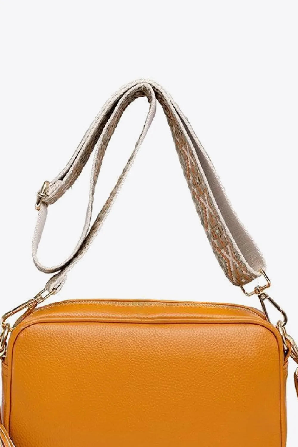 Tassel Faux Leather Crossbody Bag
