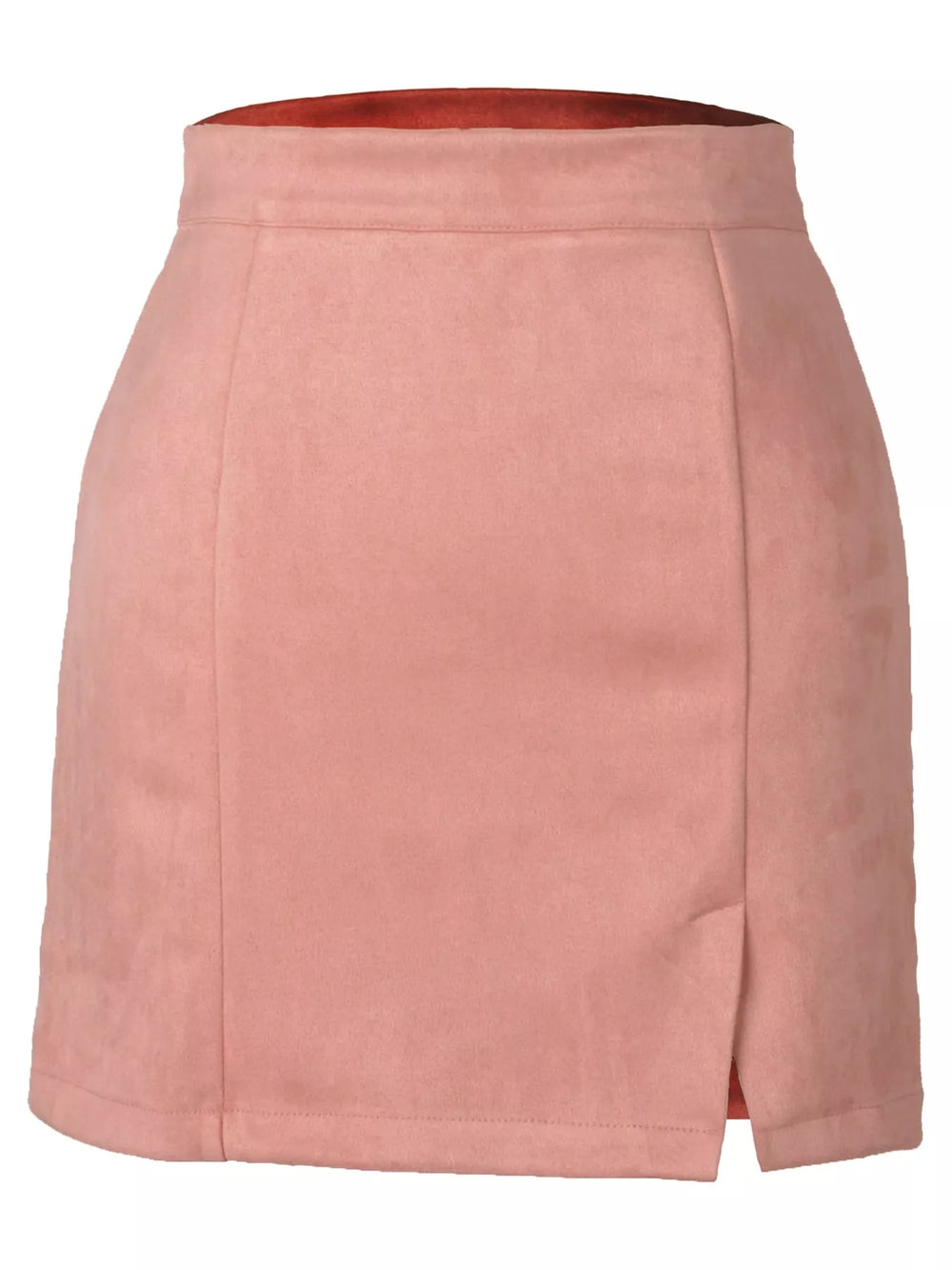 High-Waisted Slit Mini Skirt