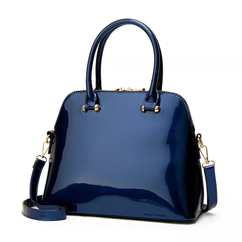 Patent Faux Leather Handbag