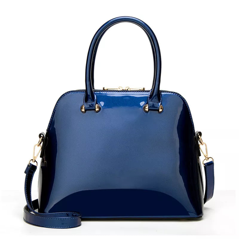 Patent Faux Leather Handbag