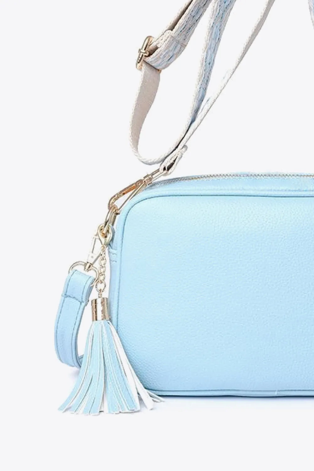 Tassel Faux Leather Crossbody Bag