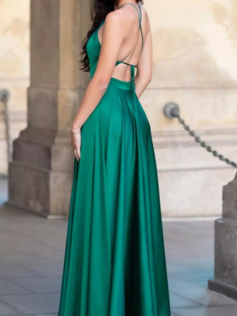 Halter Neck Slit Maxi Dress