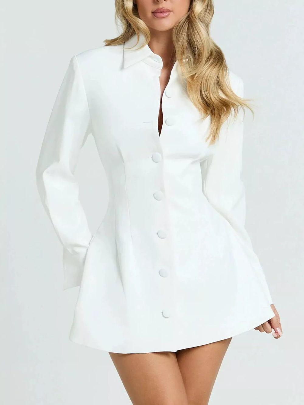 Corset Button-Down Blazer Dress