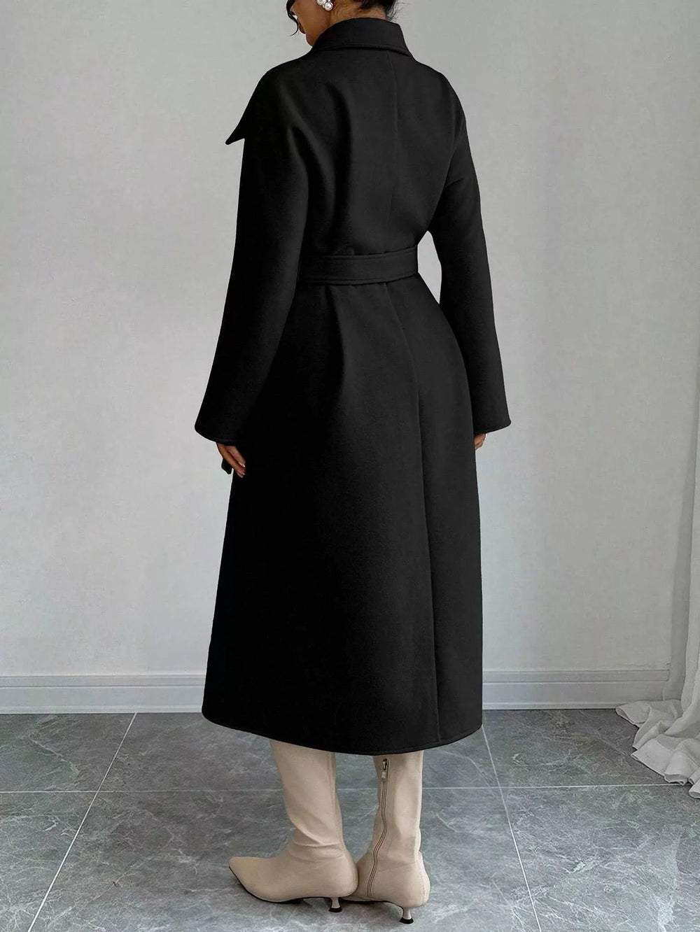 Double-Breasted Longline Coat