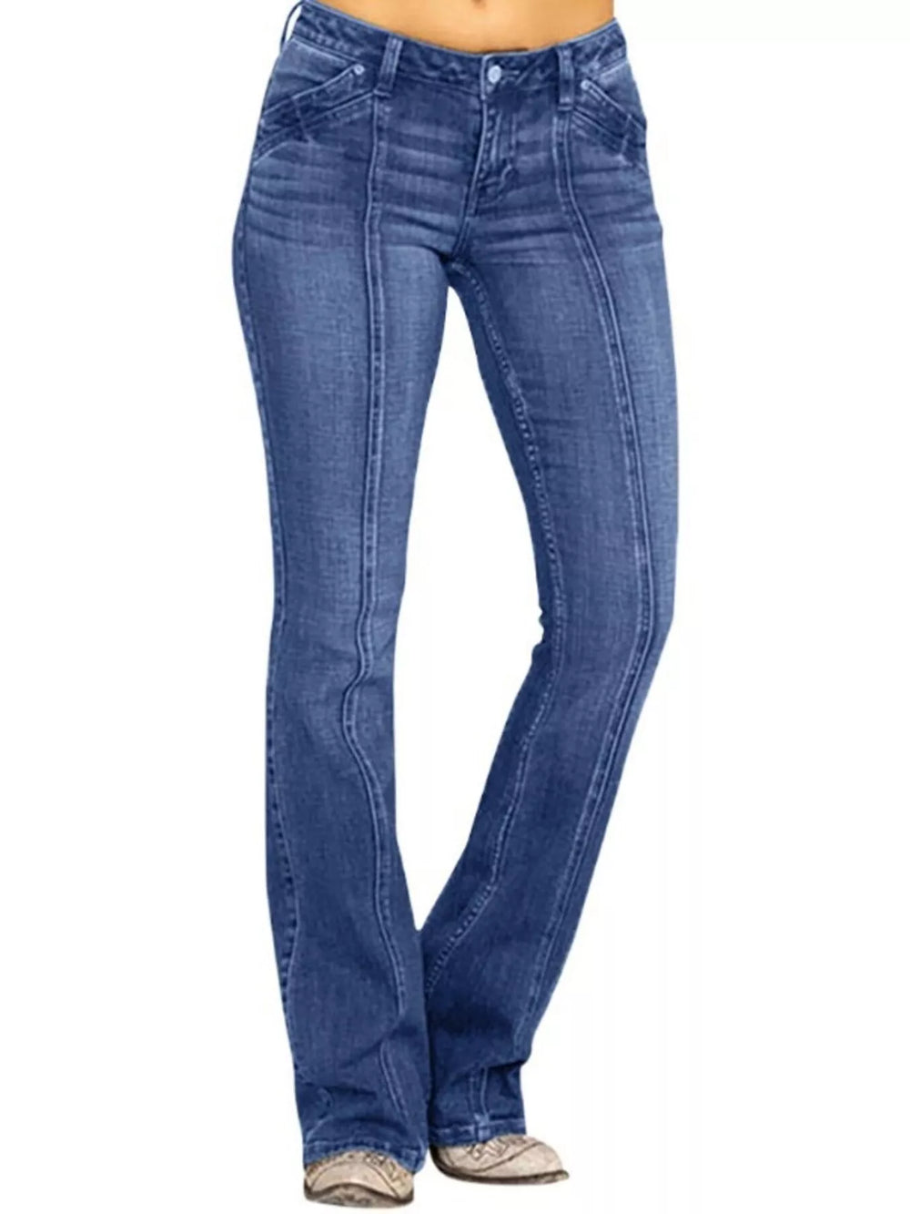 Mid-Rise Bootcut Jeans