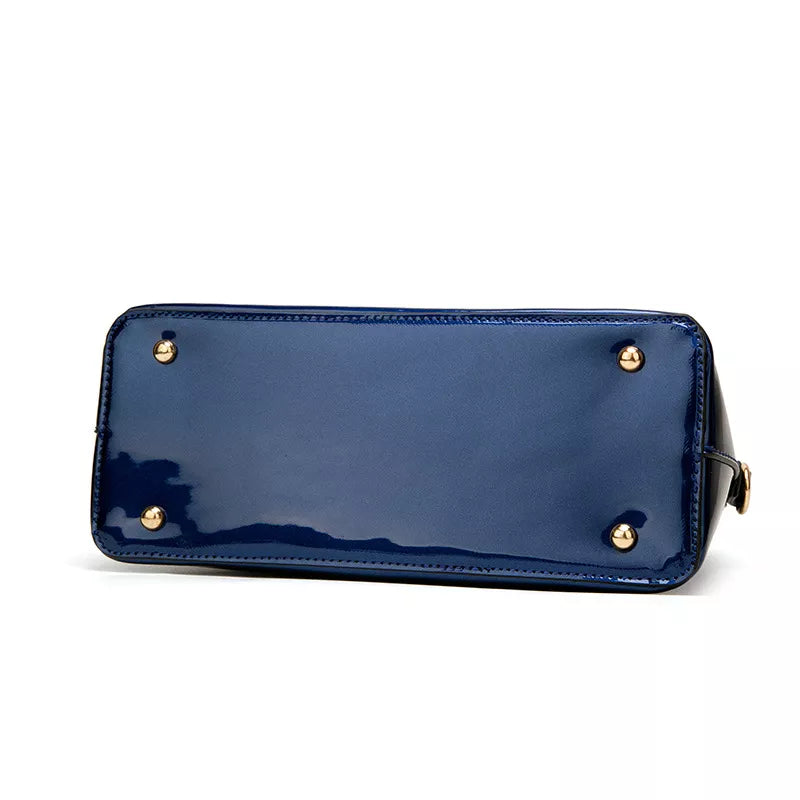 Patent Faux Leather Handbag