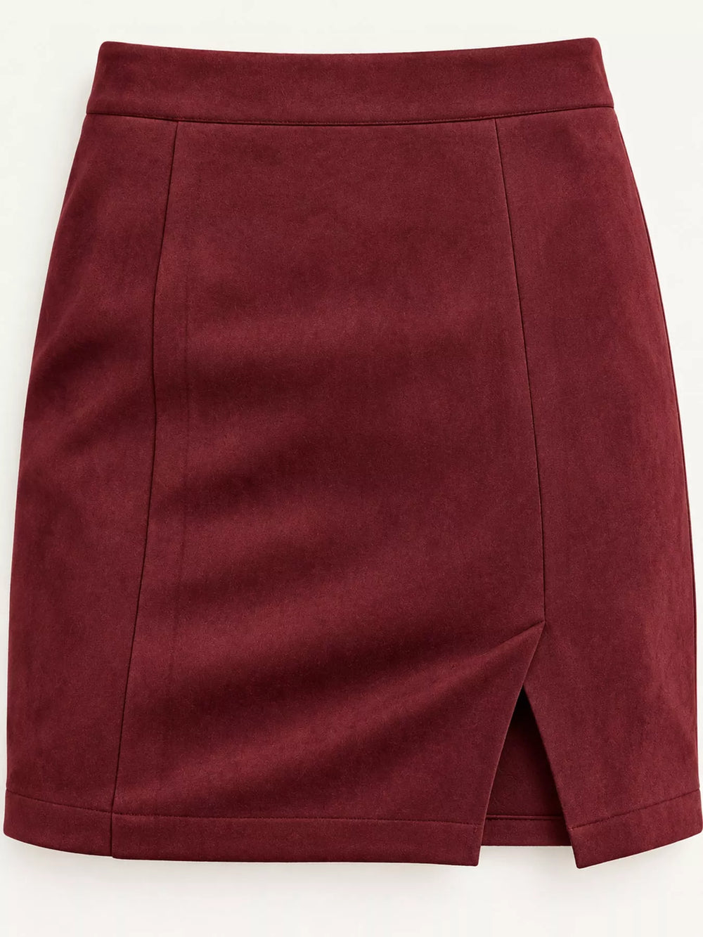 High-Waisted Slit Mini Skirt