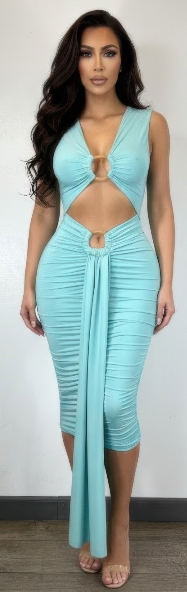 Stretch Jersey Bodycon Midi Dress