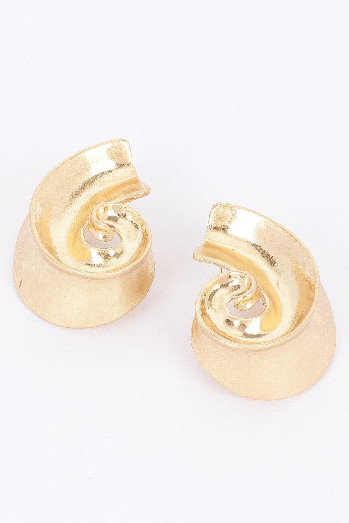 Gold-Plated Sculpted Earrings