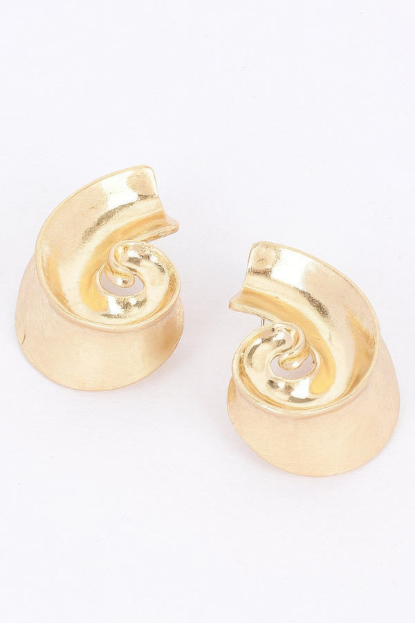 Gold-Plated Sculpted Earrings