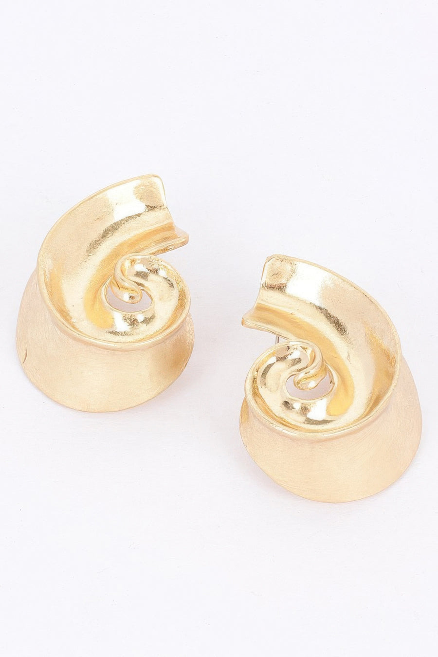 Gold-Plated Sculpted Earrings