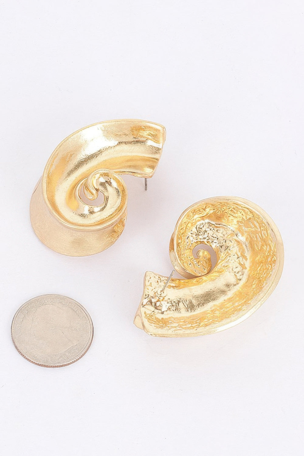 Gold-Plated Sculpted Earrings