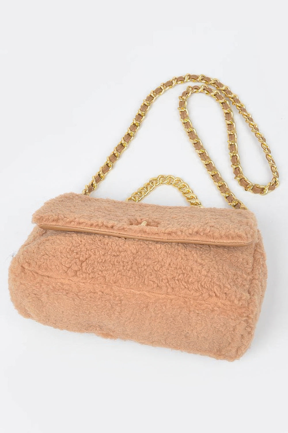 Faux Fur Chain Shoulder Bag
