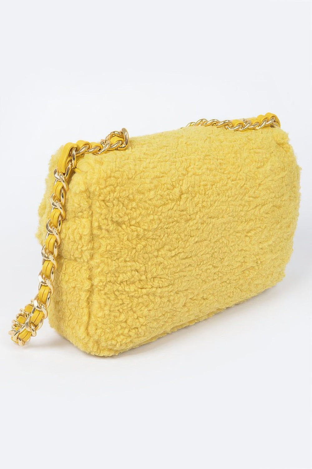 Faux Fur Chain Shoulder Bag