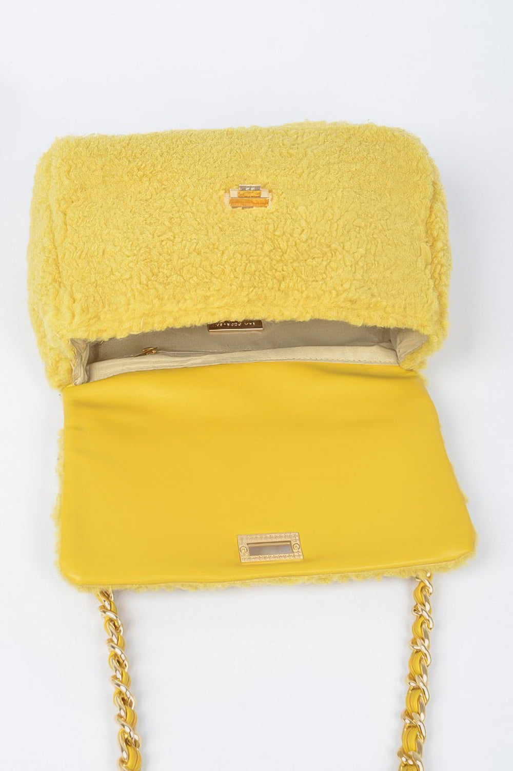 Faux Fur Chain Shoulder Bag