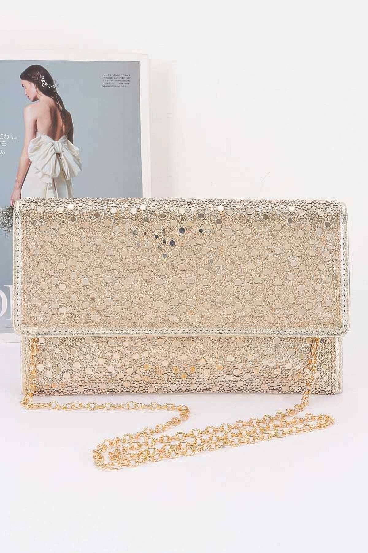 Rhinestone Envelope Clutch