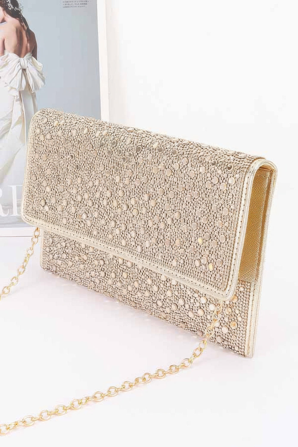 Rhinestone Envelope Clutch