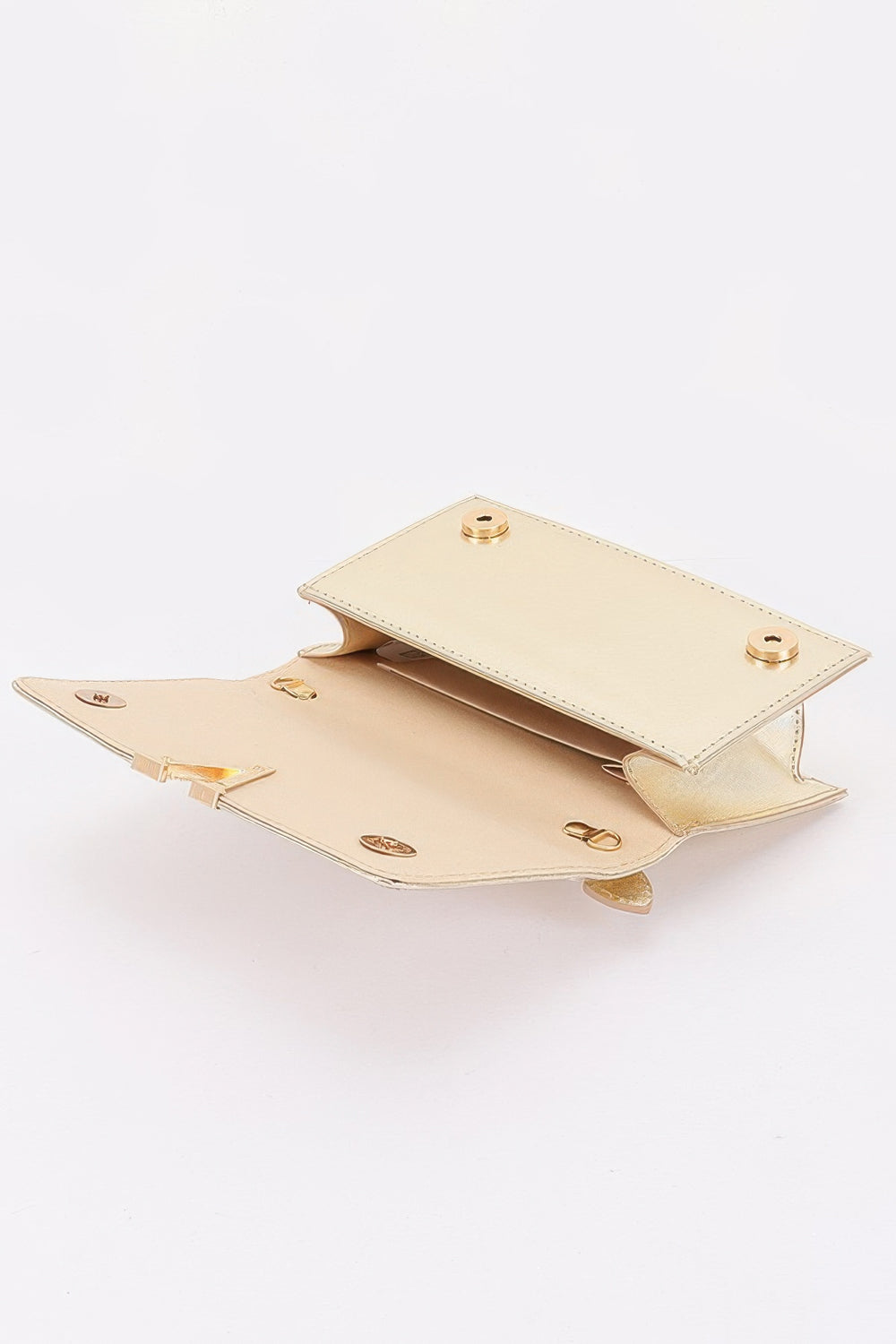 Pearl & Rhinestone Flap Clutch