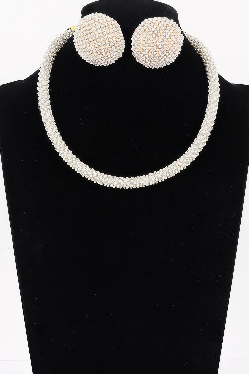 Beaded Choker & Stud Earring Set