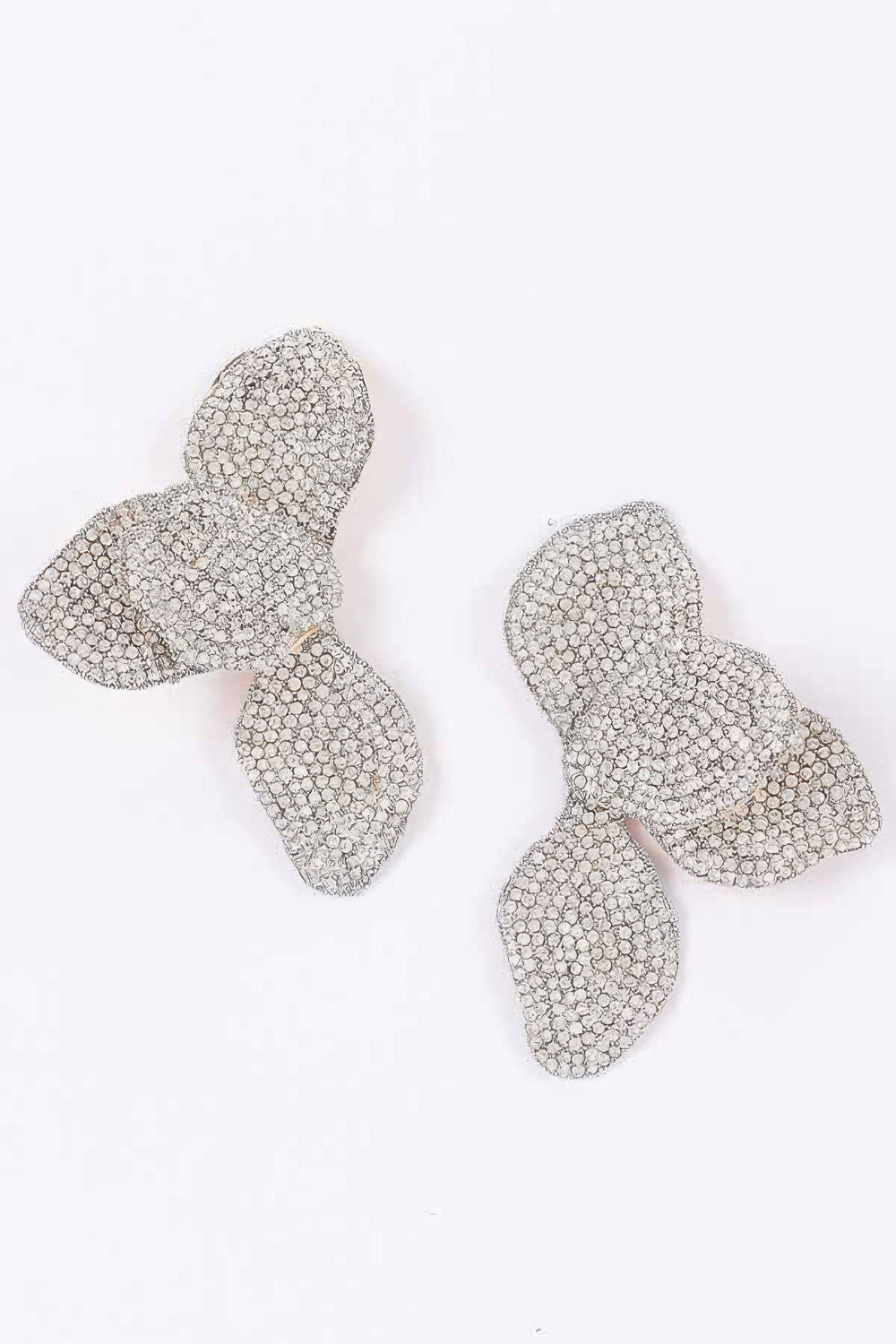 Rhinestone Four-Petal Statement Earrings