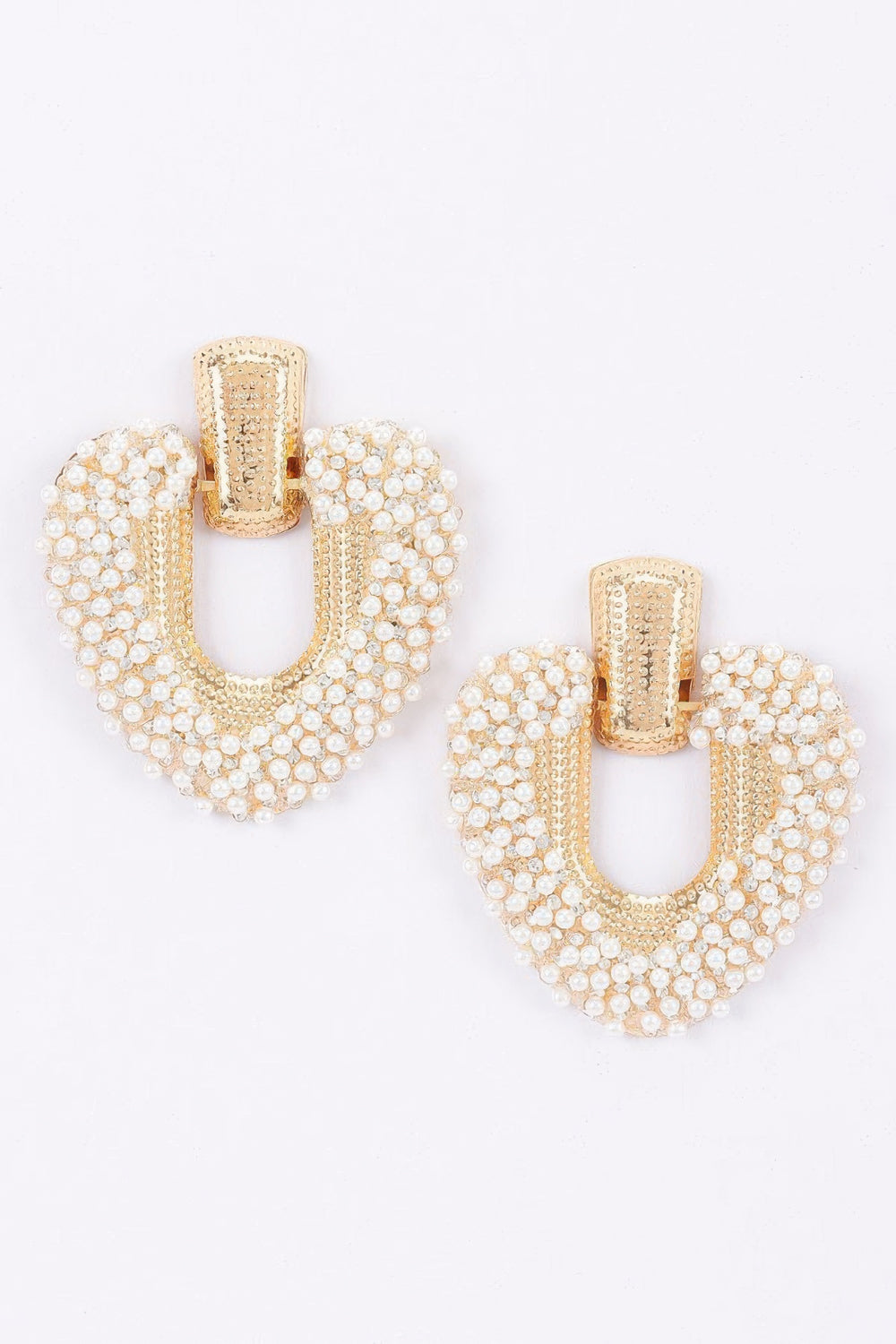 Beaded Door Knocker Earrings