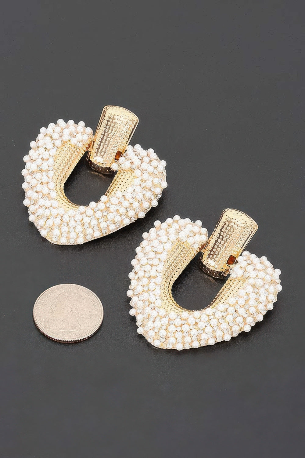 Beaded Door Knocker Earrings