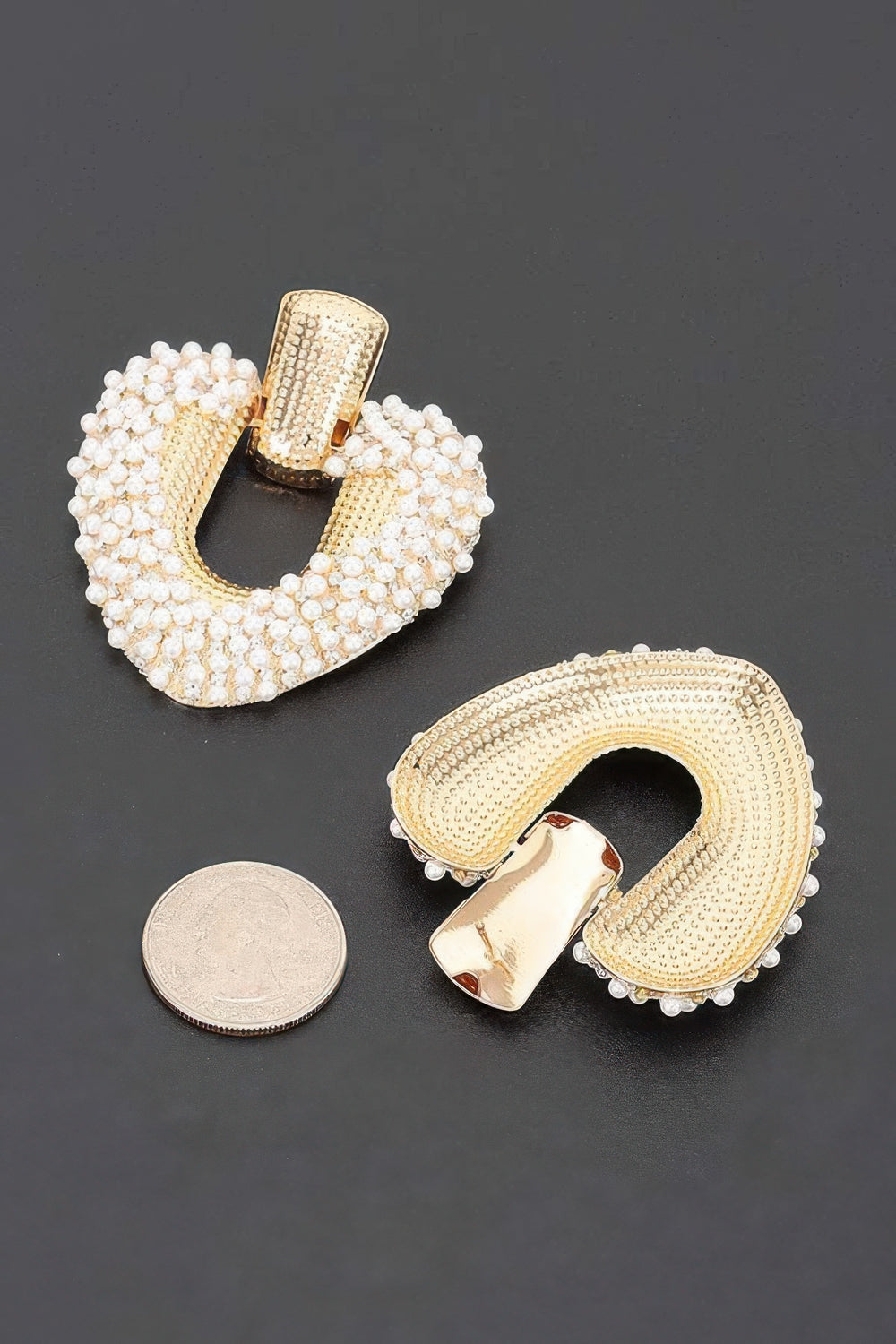 Beaded Door Knocker Earrings
