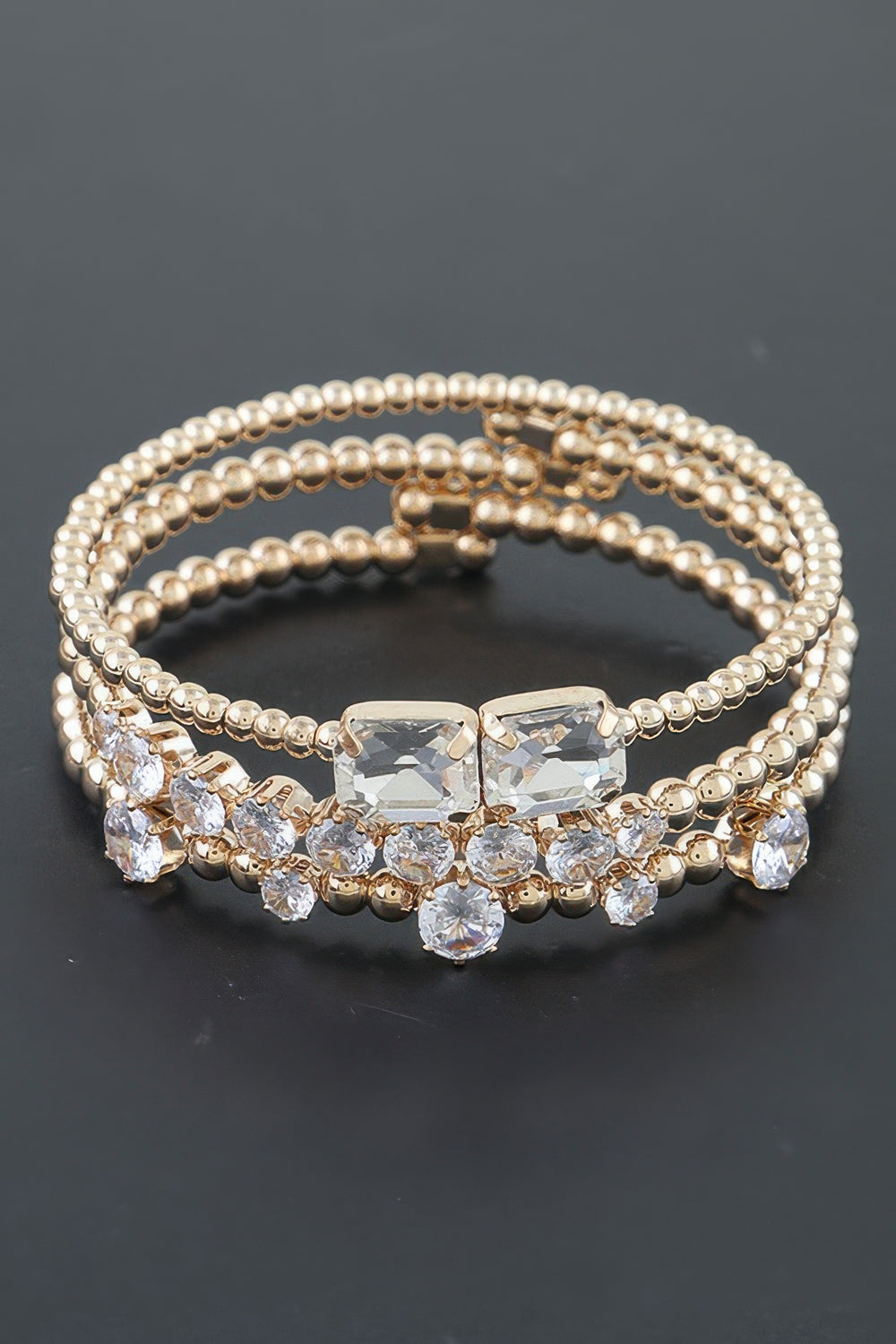 Layered Bead & Crystal Bracelet
