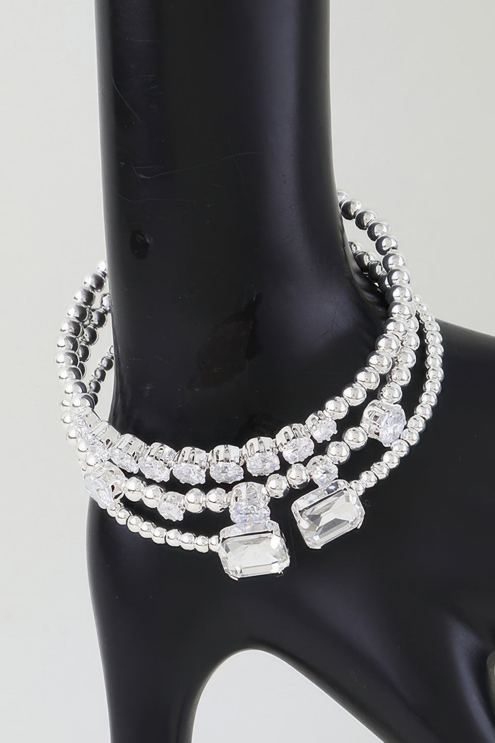 Layered Bead & Crystal Bracelet