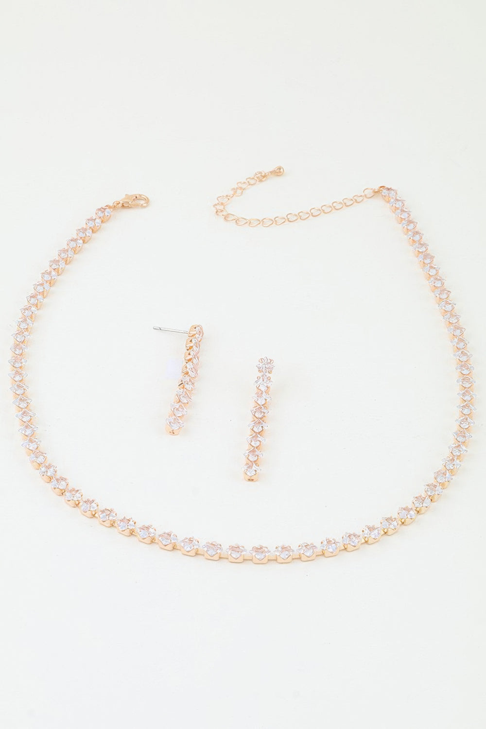 Cubic Zirconia Choker & Earring Set