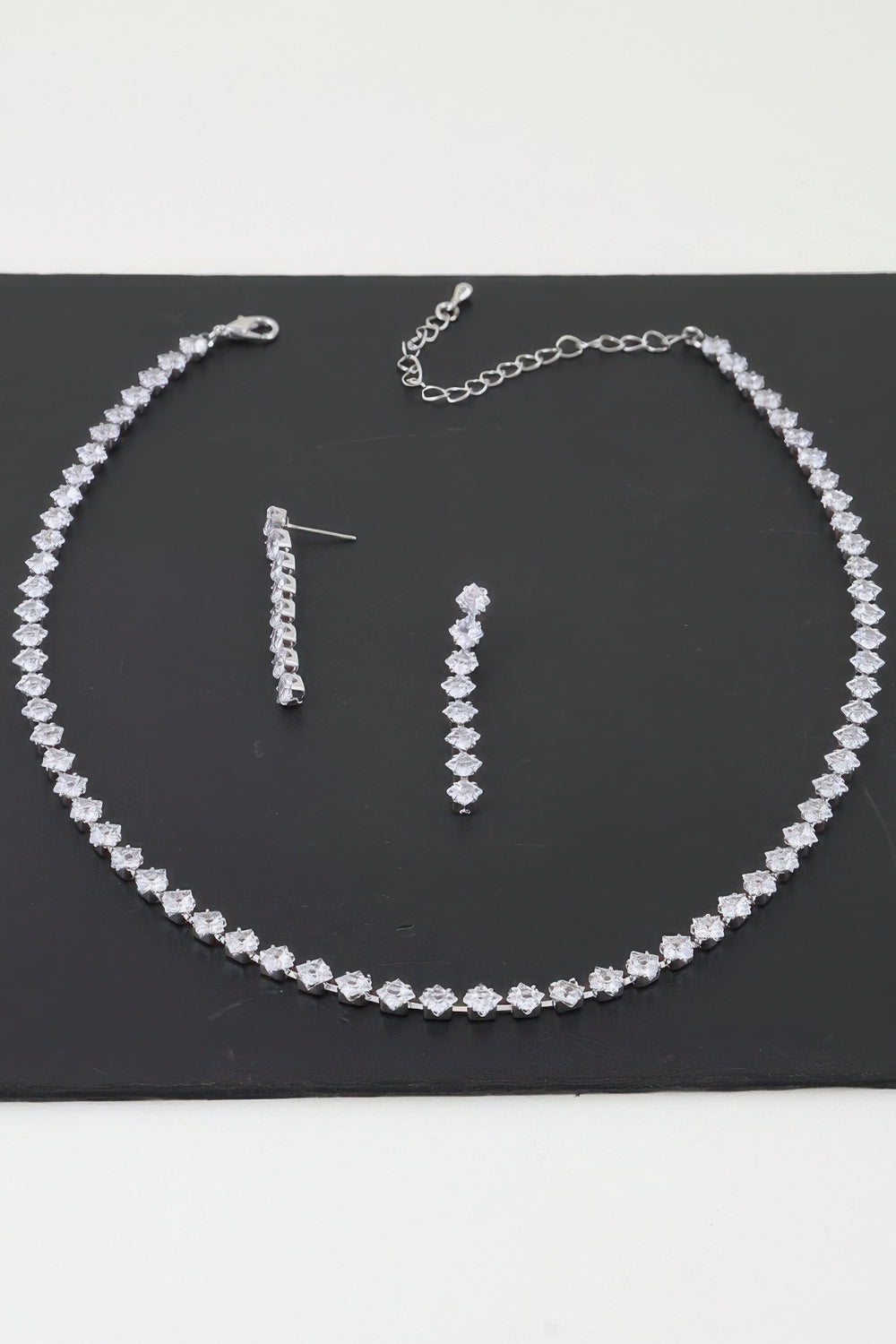 Cubic Zirconia Choker & Earring Set
